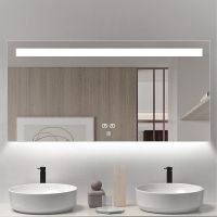 DUSEL Зеркало с подогревом, LED подсветкой Smart, часами и температурой DE-M3021 75x120 см